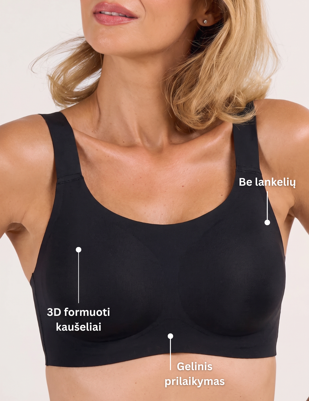 Comfort besiūlė liemenėlė be lankelių