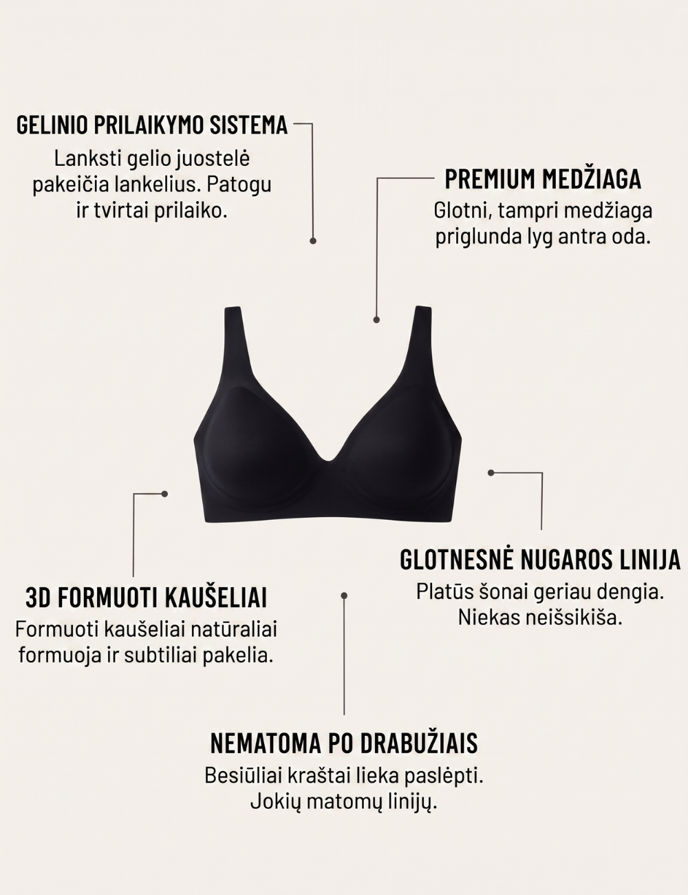SoftLift komfort liemenėlė