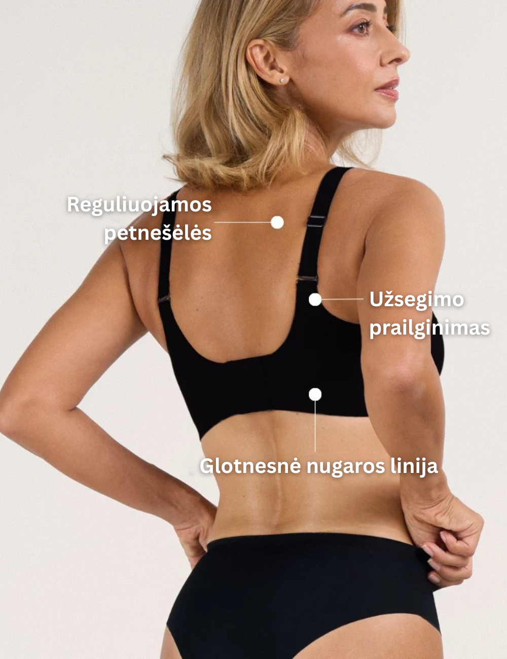 Comfort besiūlė liemenėlė be lankelių