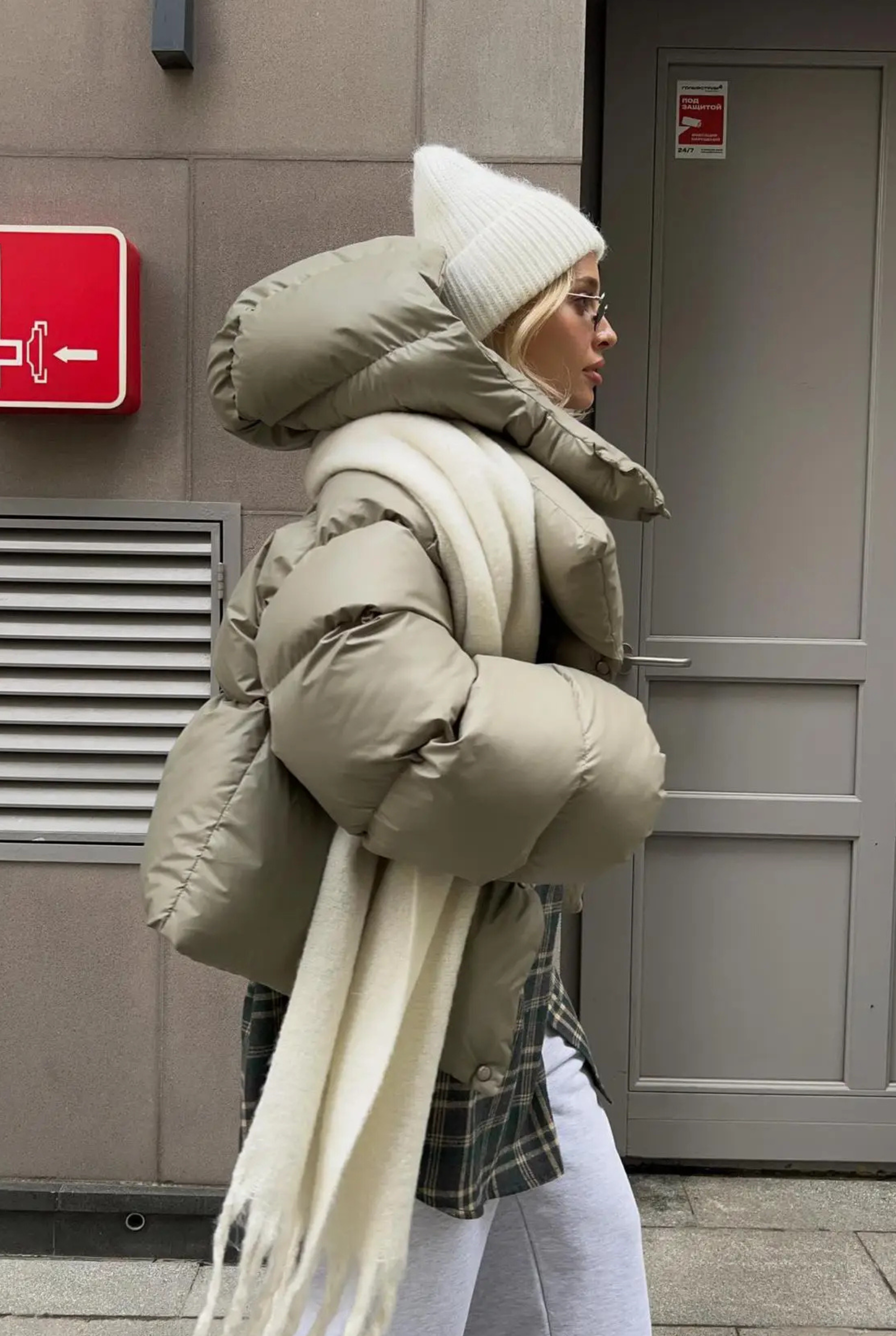 Oversize pūsta žieminė striukė