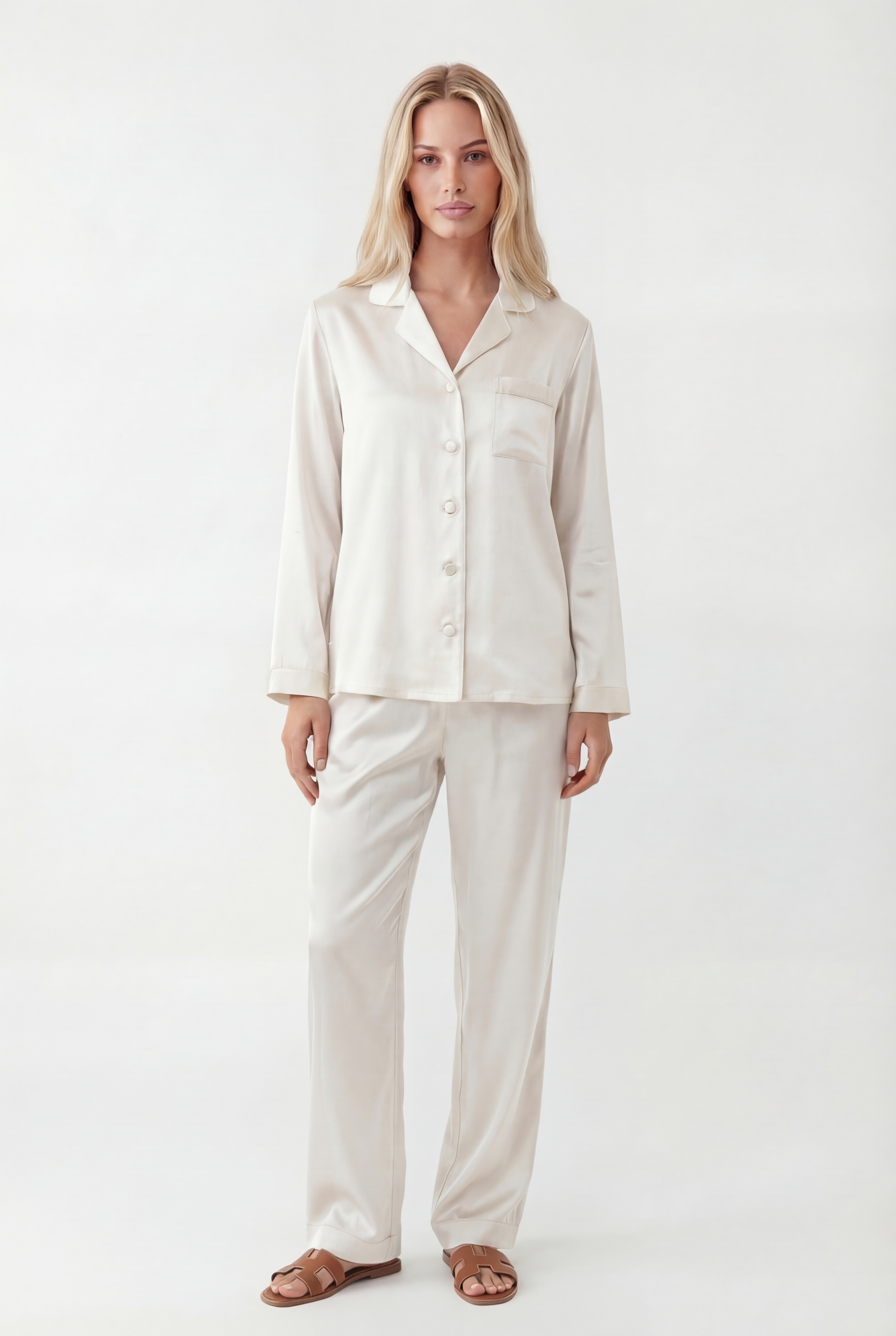 Ilgas Premium Šilko Pižamos Komplektas