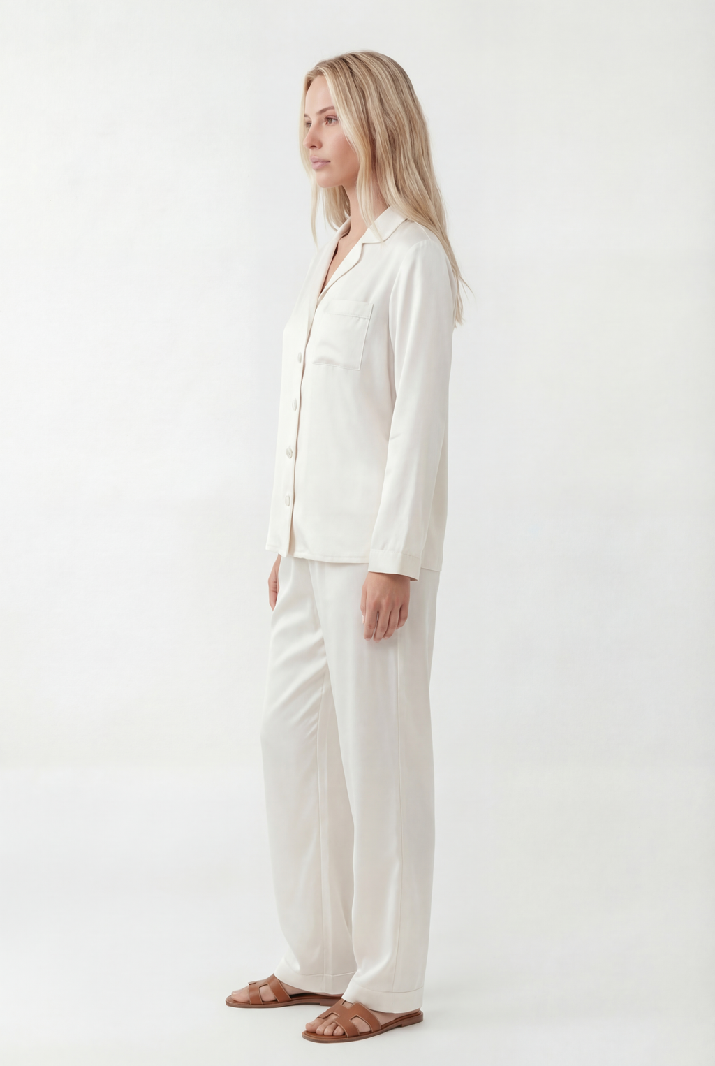 Ilgas Premium Šilko Pižamos Komplektas