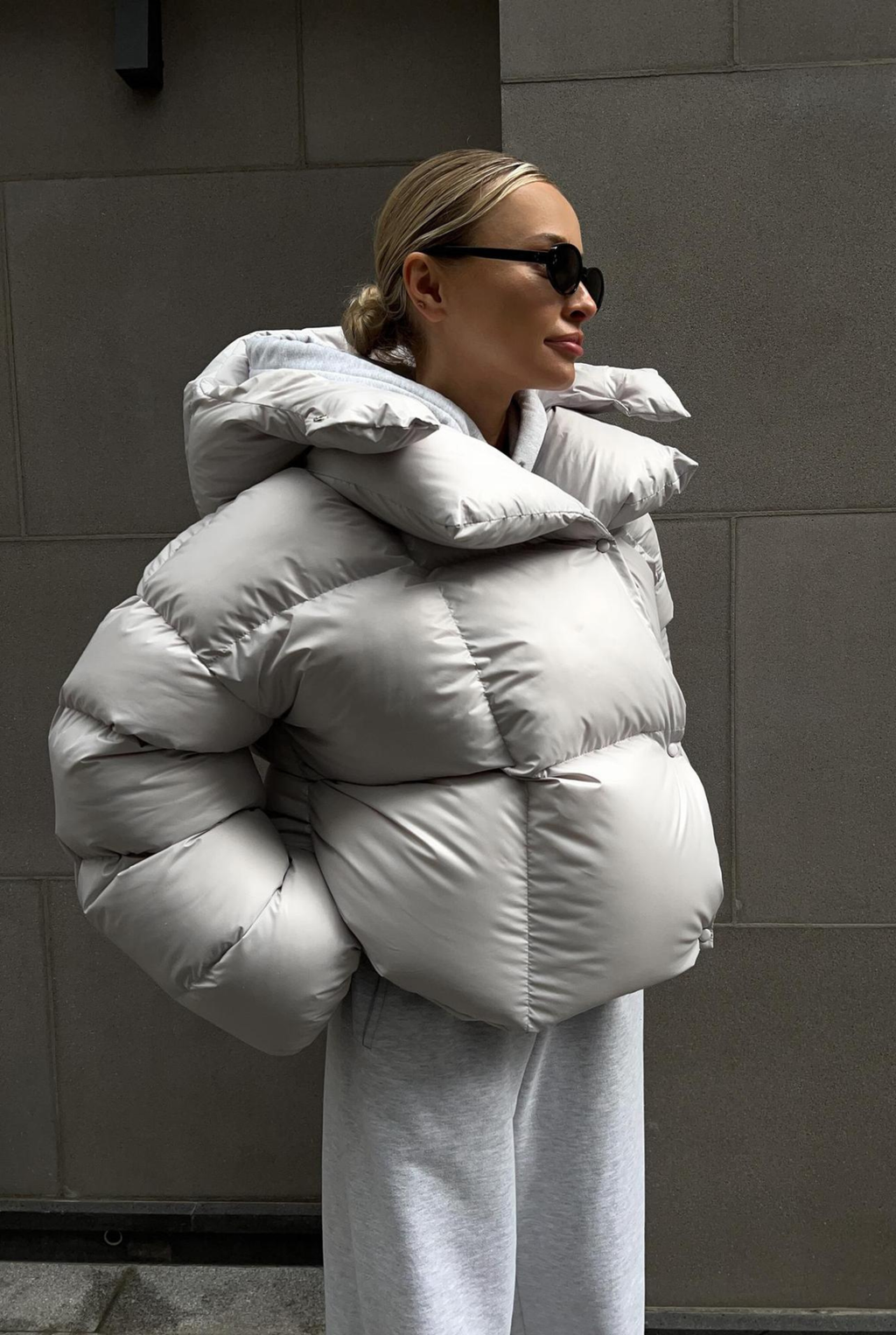 Oversize pūsta žieminė striukė