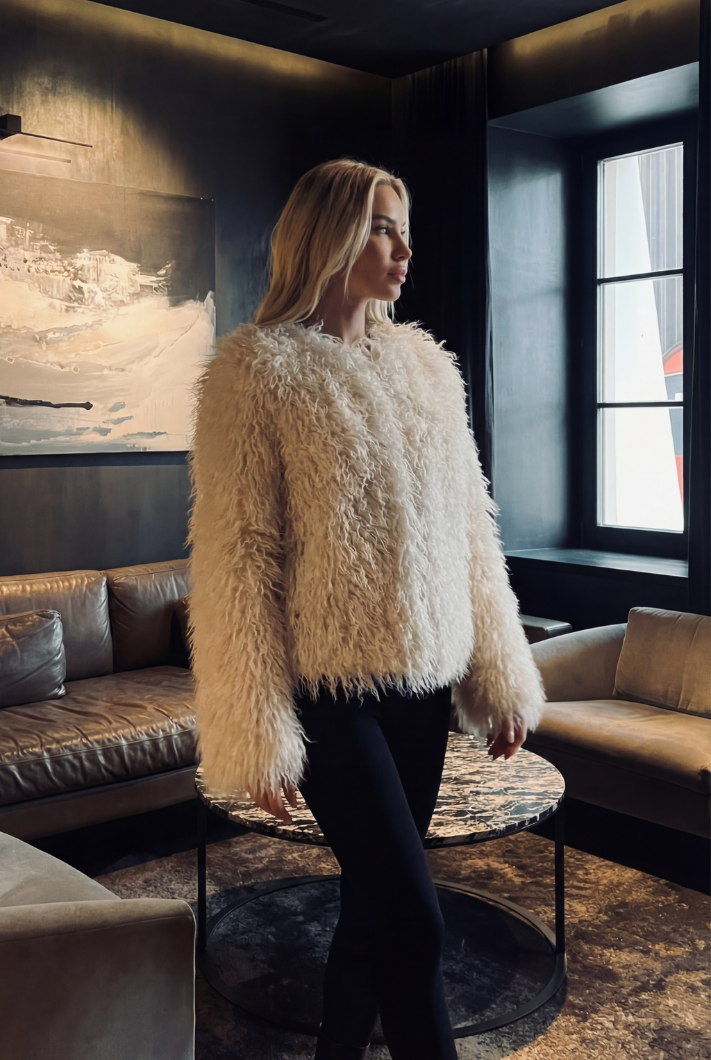 Dirbtinio Kailio Trumpas Paltas