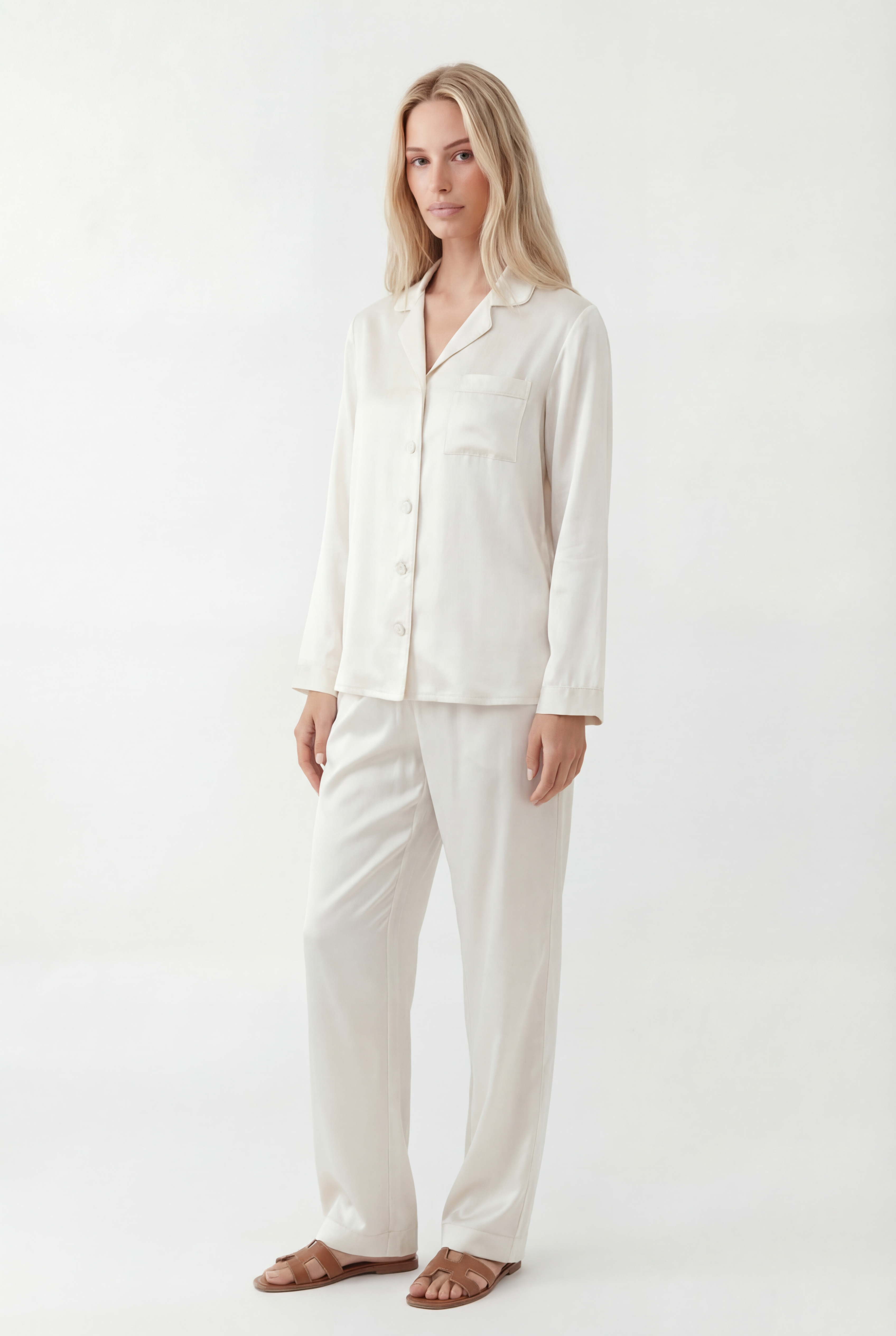 Ilgas Premium Šilko Pižamos Komplektas