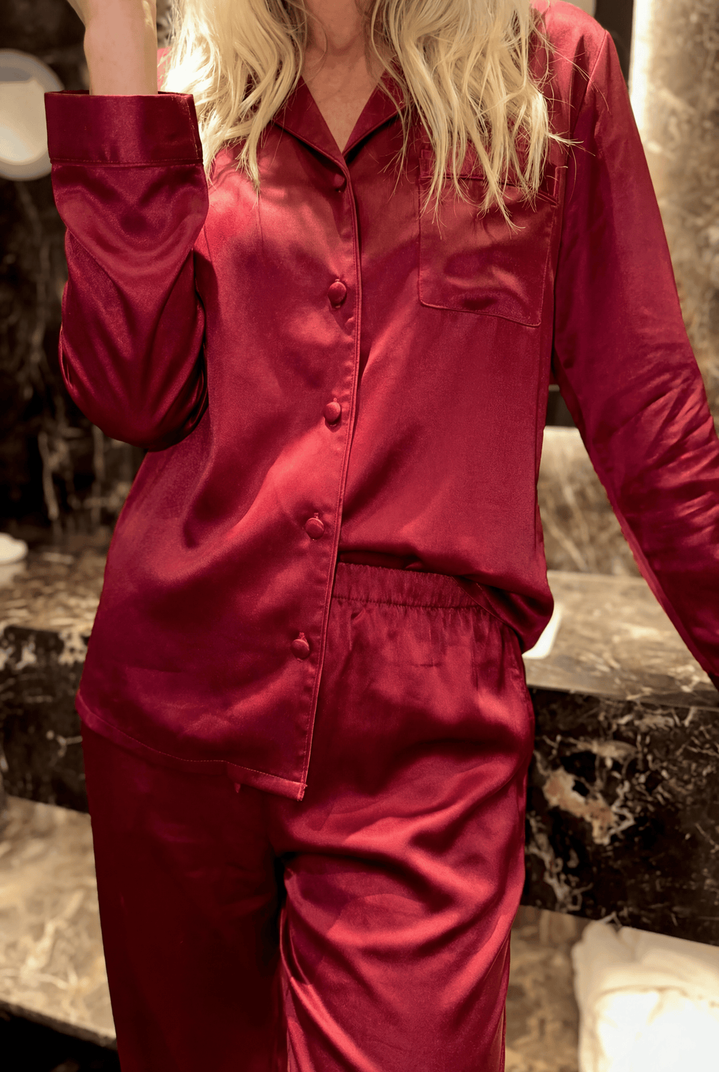 Ilgas Premium Šilko Pižamos Komplektas