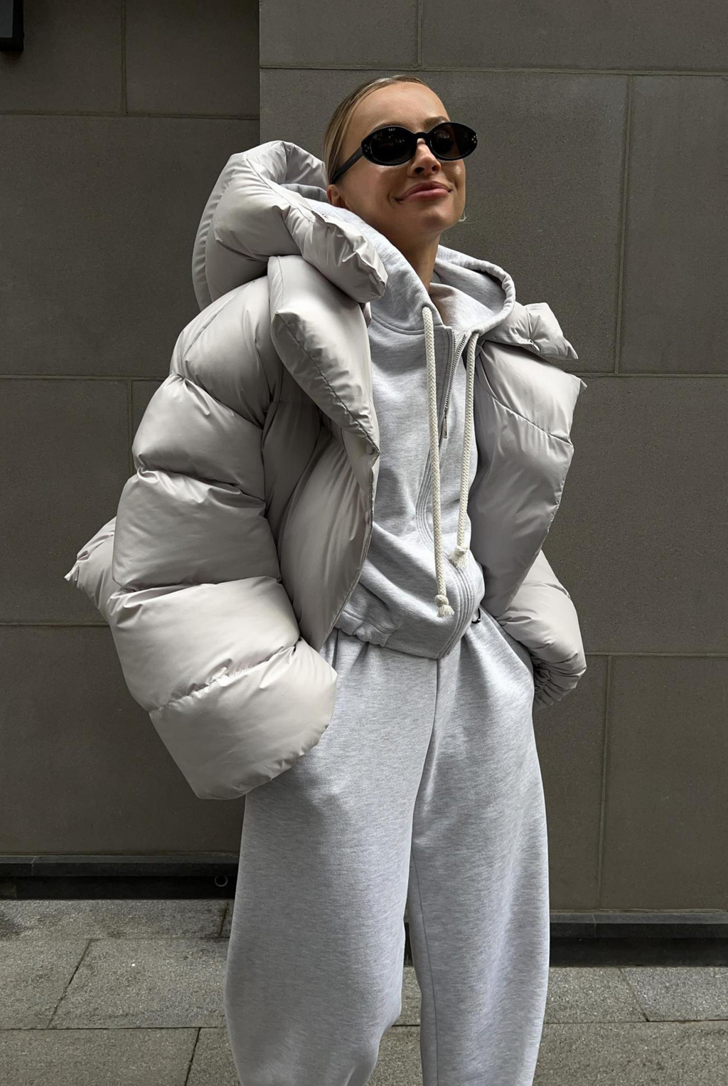 Oversize pūsta žieminė striukė