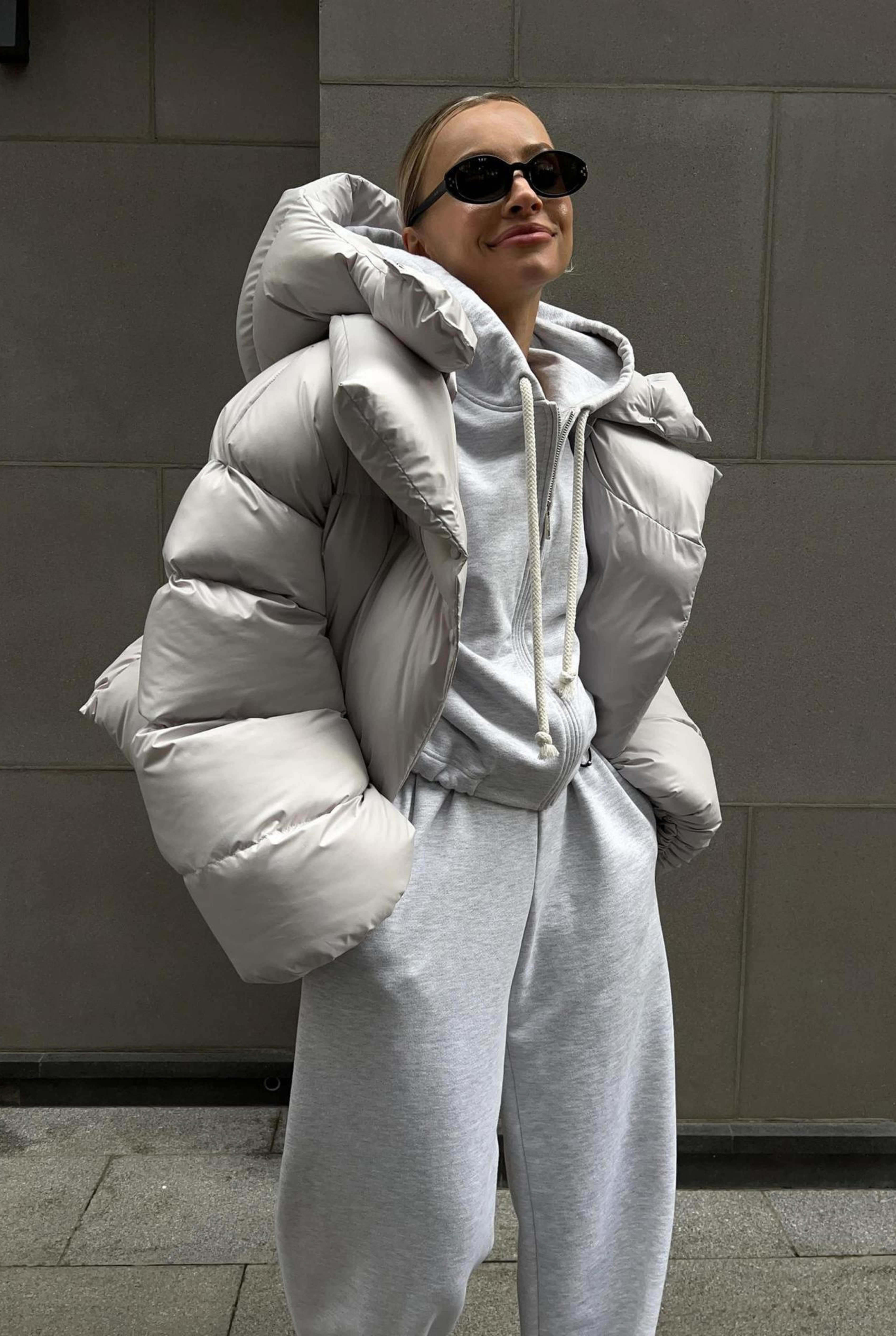 Oversize pūsta žieminė striukė