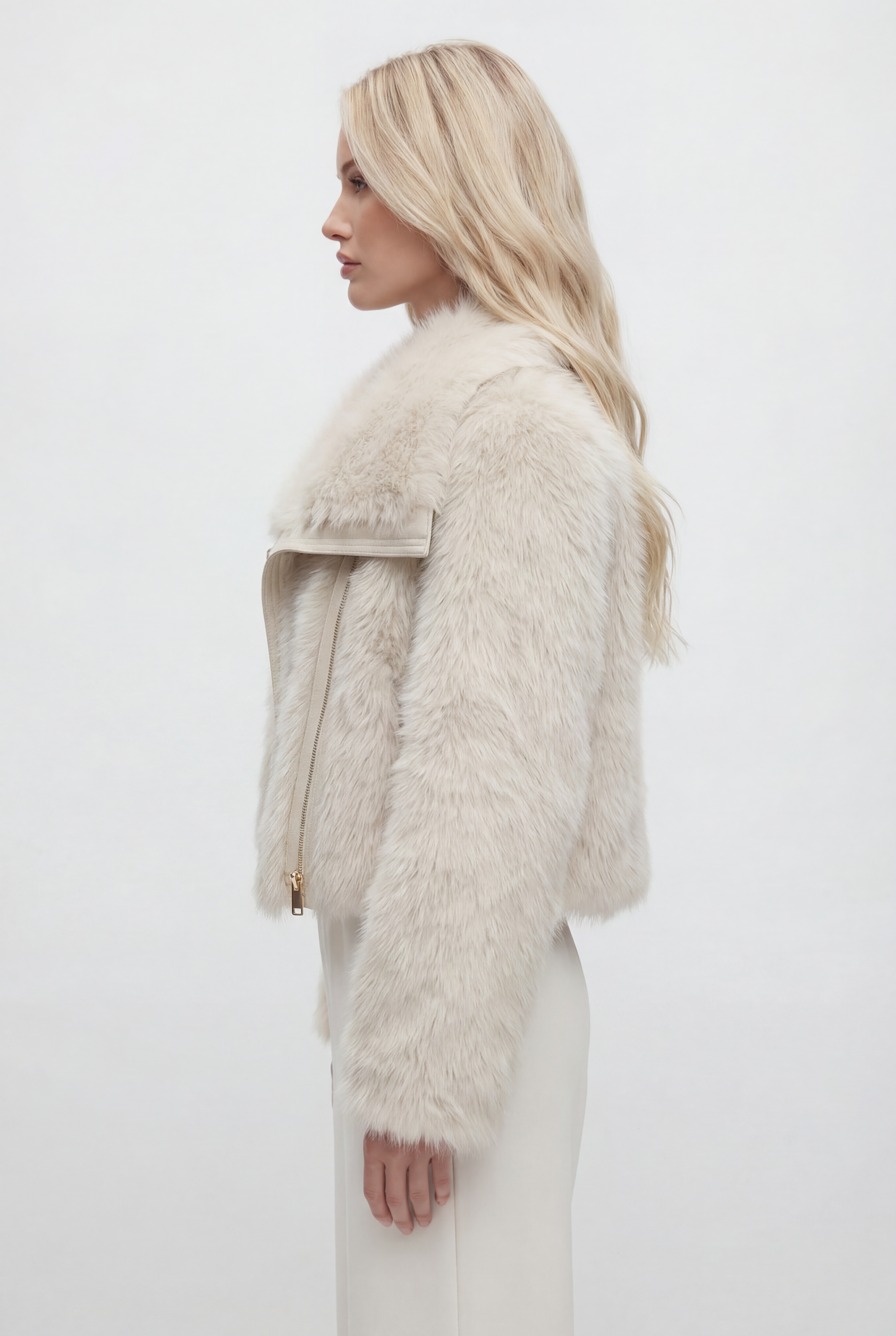 Trumpas Dirbtinio Kailio Švarkas