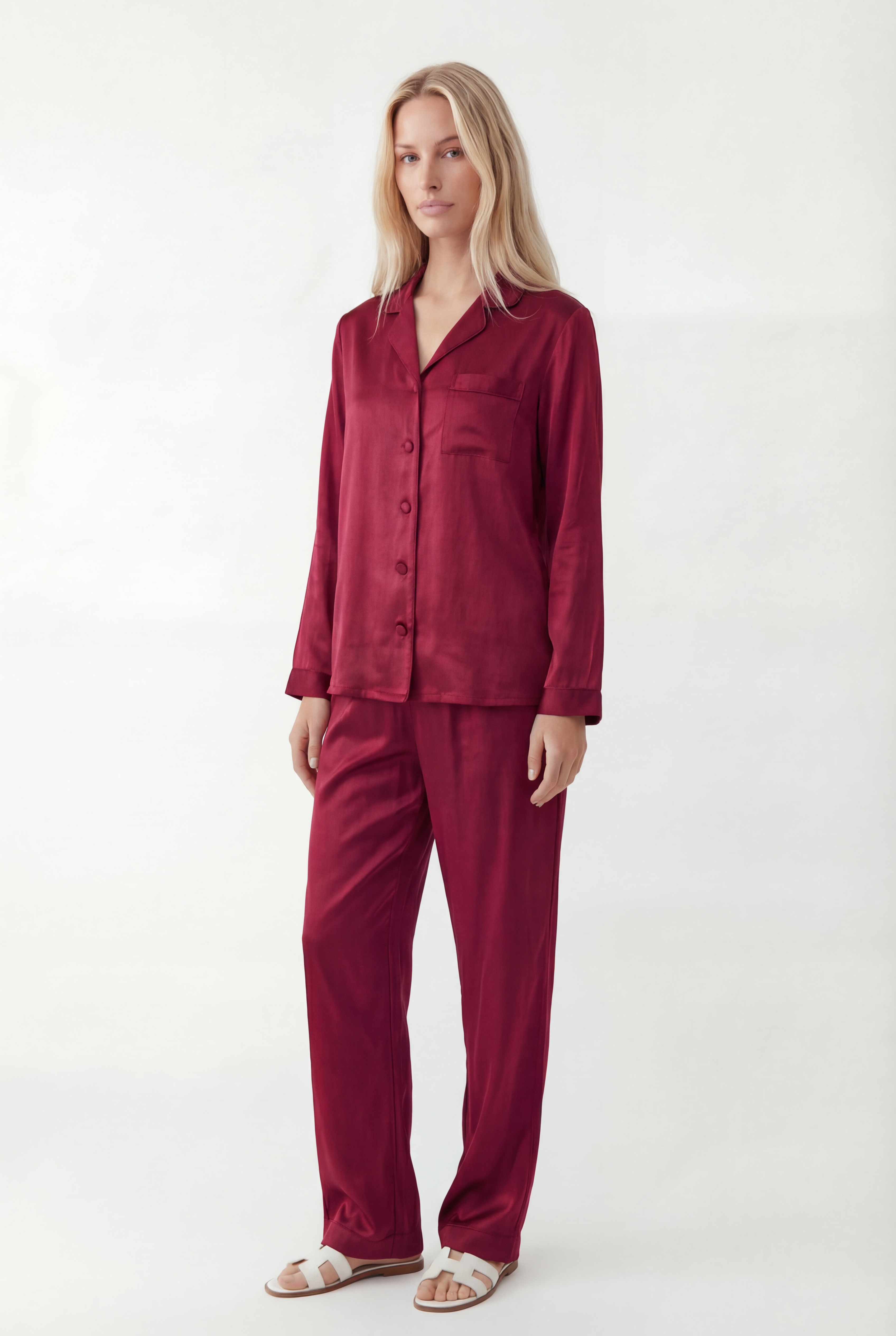 Ilgas Premium Šilko Pižamos Komplektas