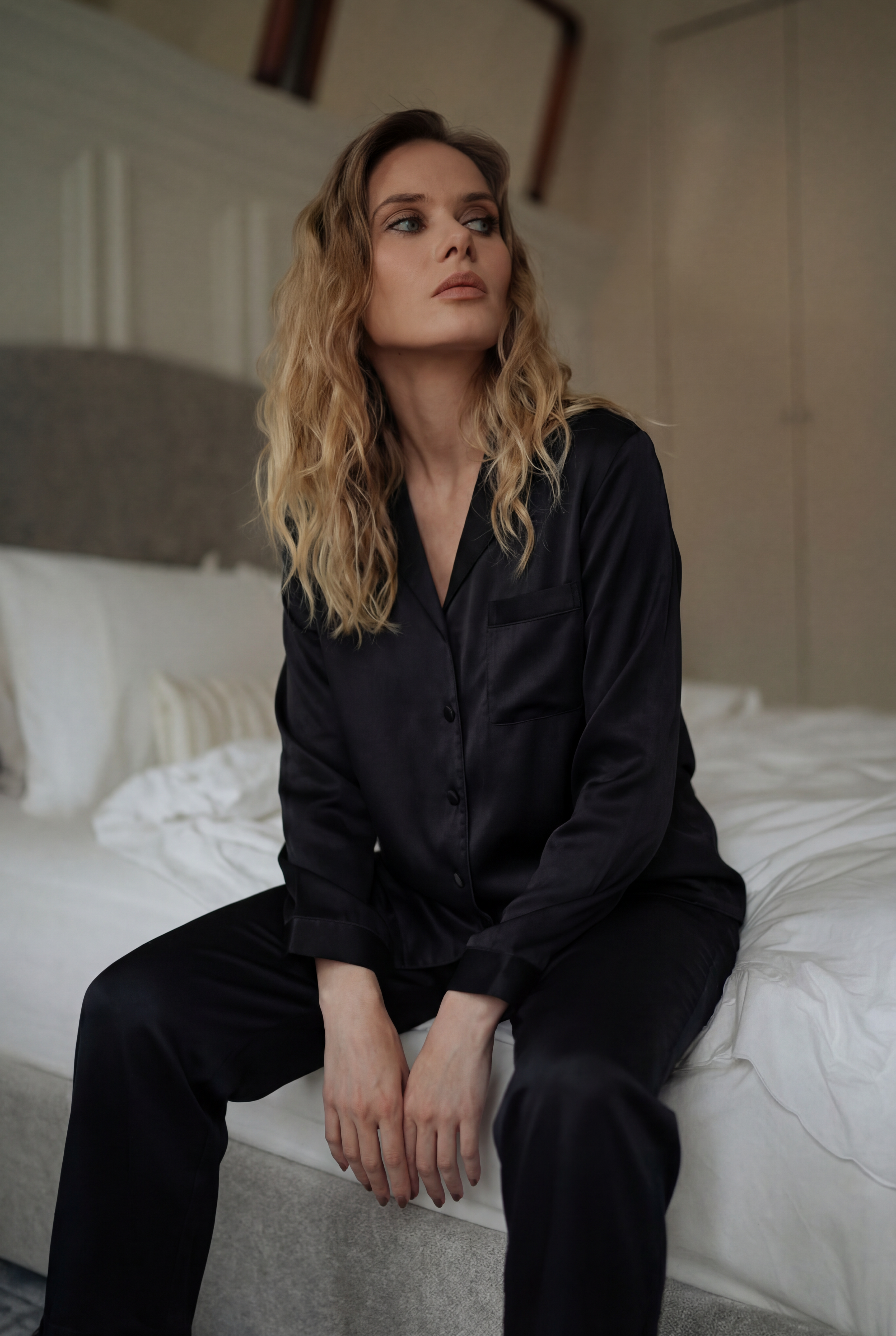 Ilgas Premium Šilko Pižamos Komplektas