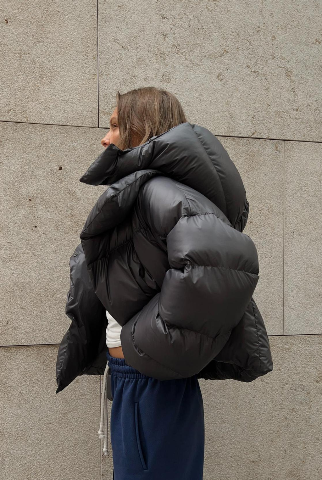 Oversize pūsta žieminė striukė