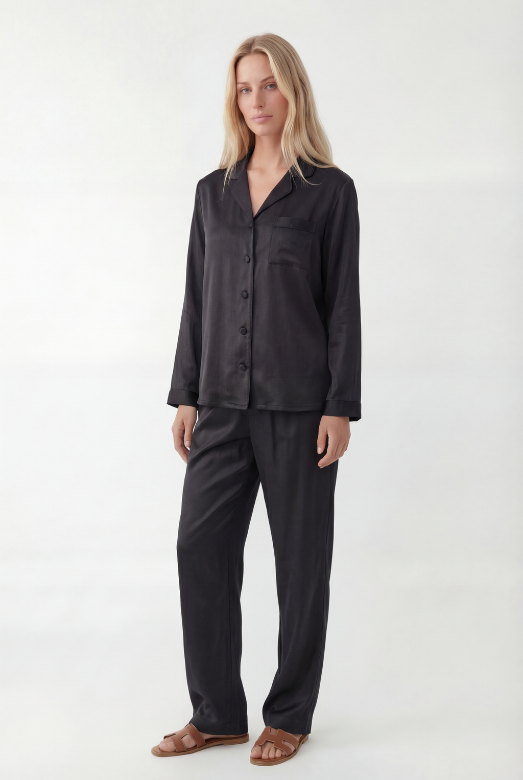 Ilgas Premium Šilko Pižamos Komplektas