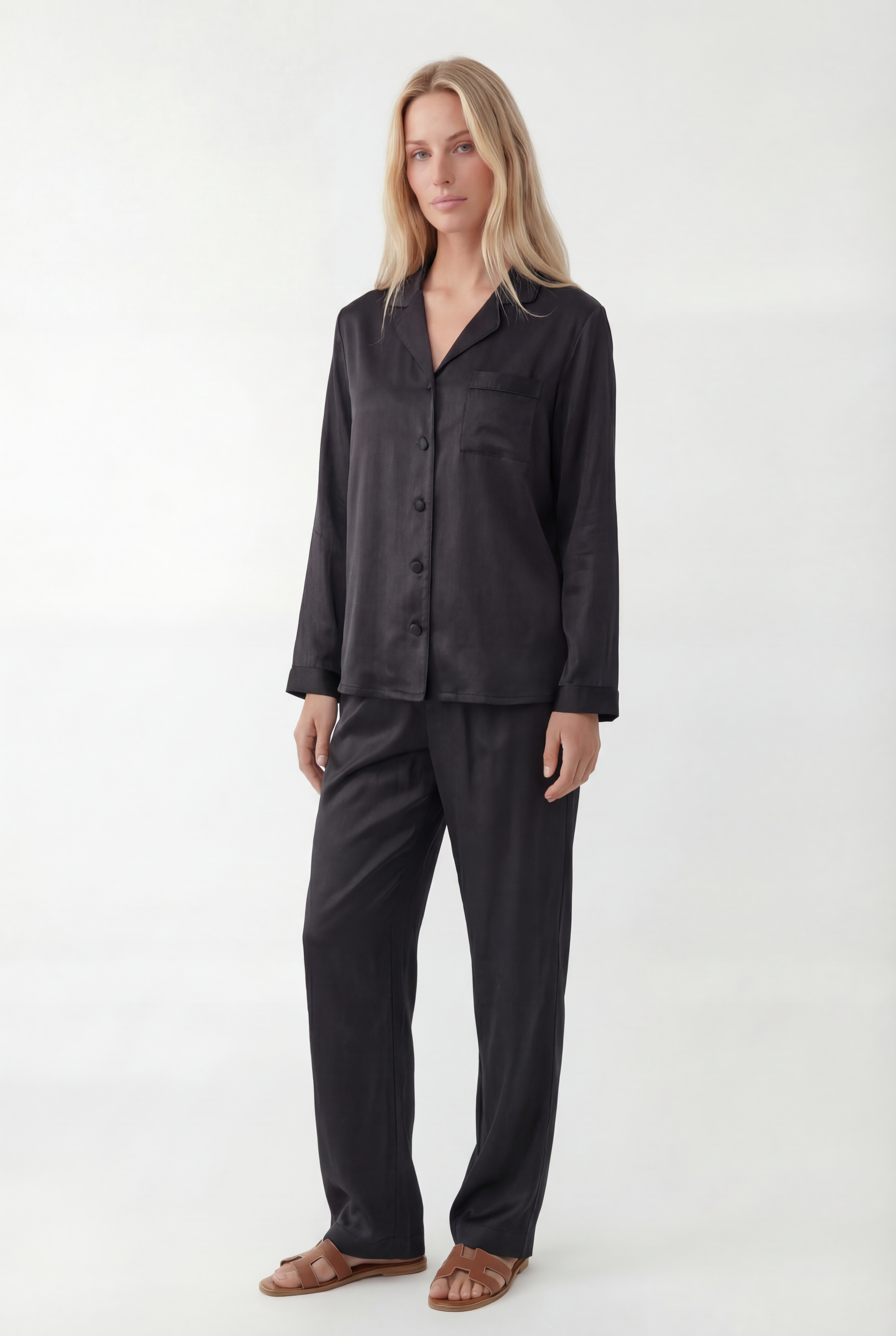 Ilgas Premium Šilko Pižamos Komplektas