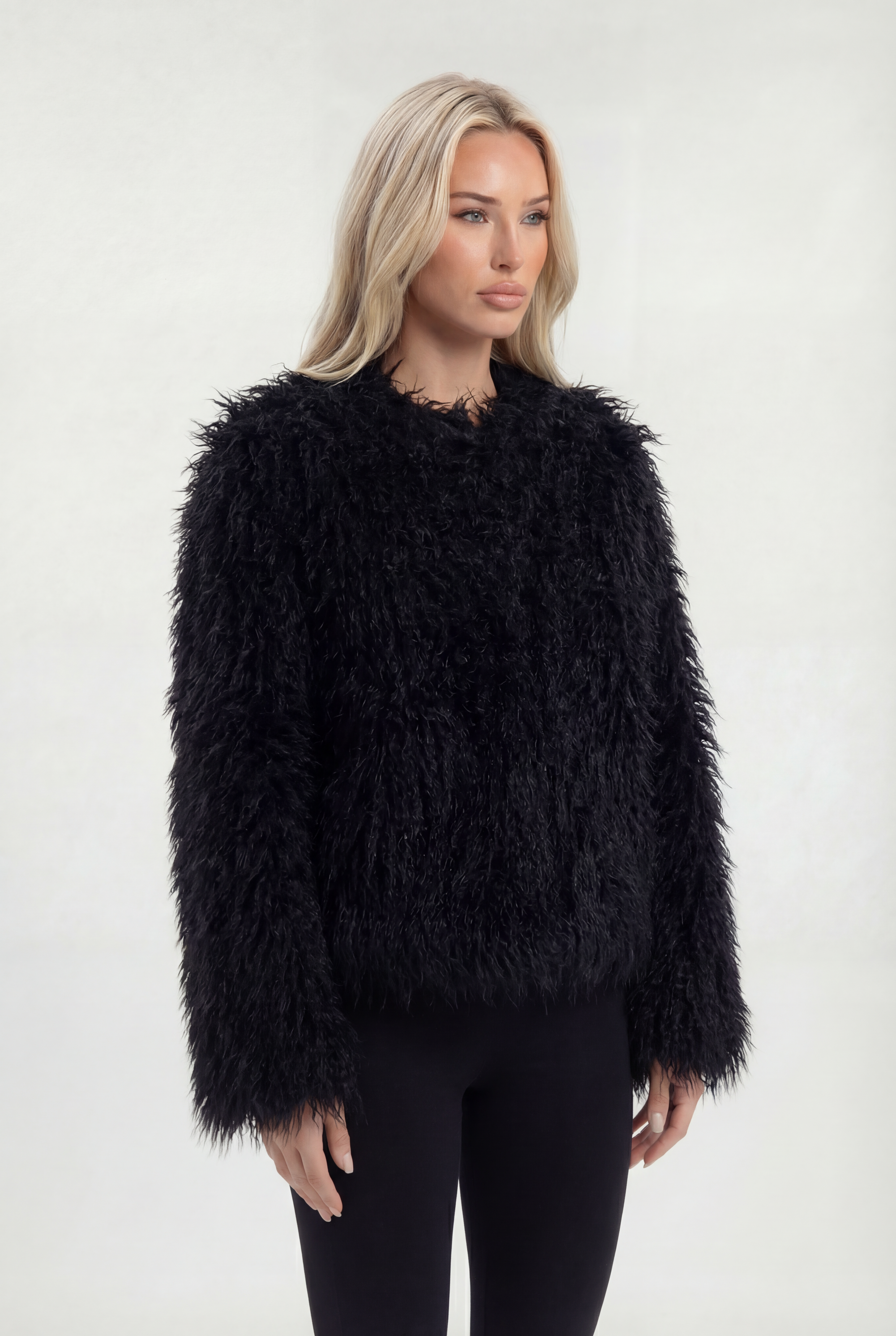 Dirbtinio Kailio Trumpas Paltas