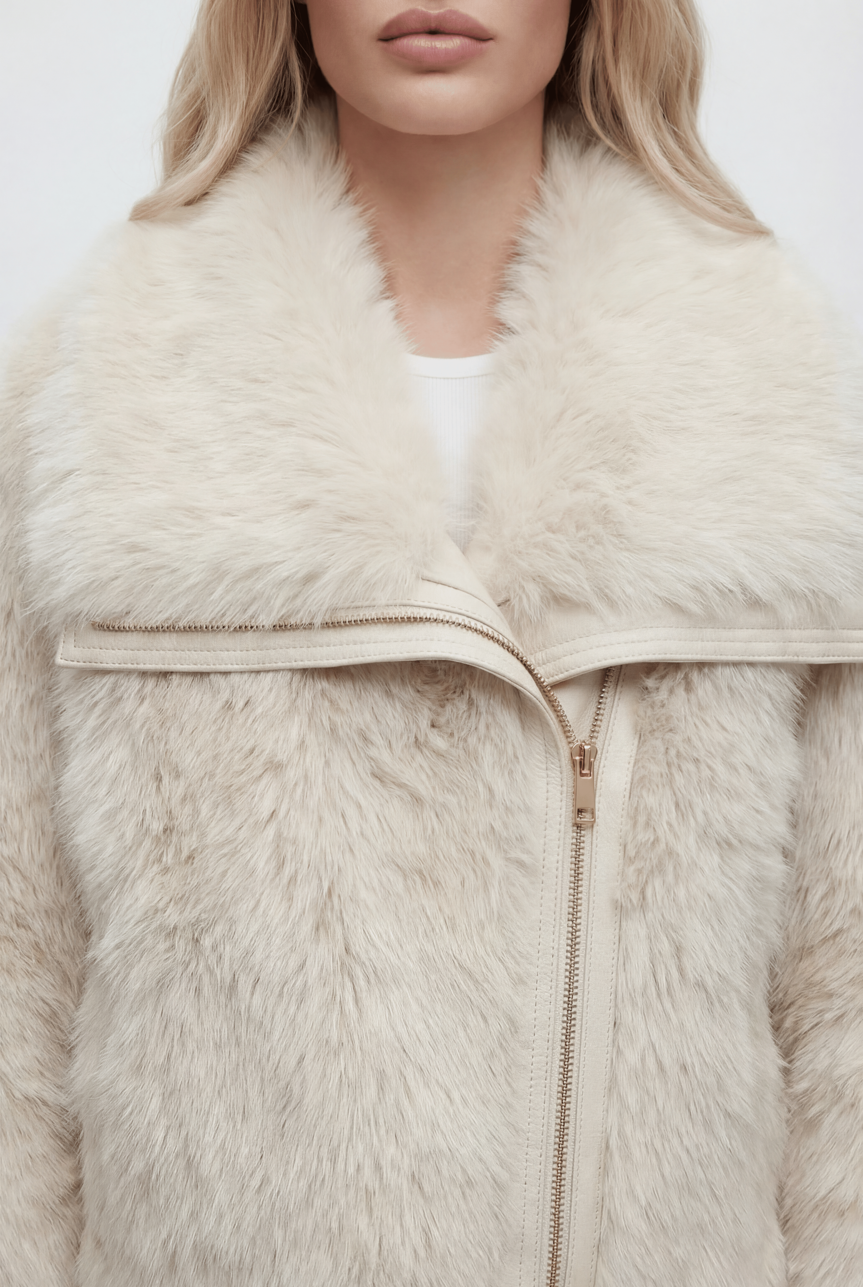 Trumpas Dirbtinio Kailio Švarkas